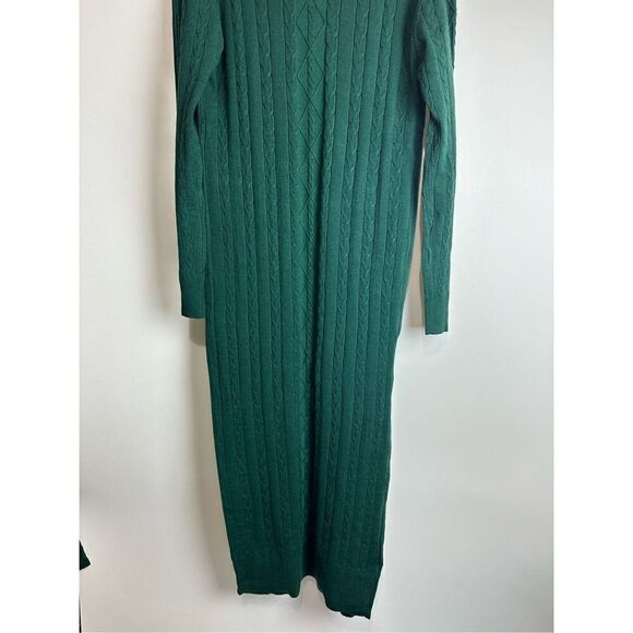 Hunter Green Knit Maxi Sweater Dress - Picture 13 of 16